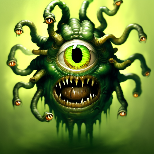 00059-1525198085-Close-up Portrait of a Cadmium green demon Ooze Ancient Rome Beholder_Monster, Volumetric lighting, concept art, brush stroke st.png